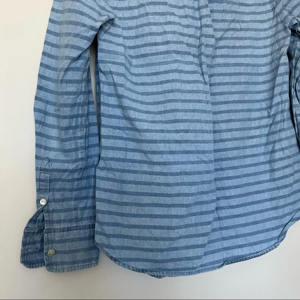 J. Crew Chambray Denim Popover Shirt